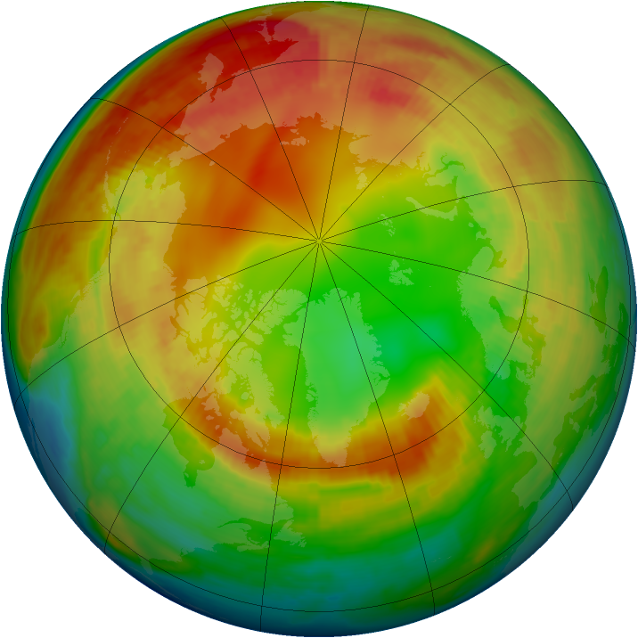 Arctic ozone map for 06 February 1998